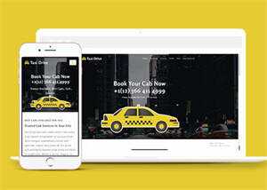 出租车预约服务网站模板下载 - 淘金派资源网