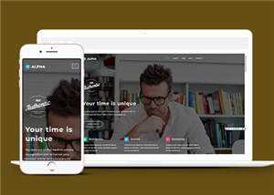 宽屏企业软件产品展示响应式网页模板下载 - 淘金派资源网