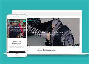 响应式宽屏教育学习网站模板 - 淘金派资源网