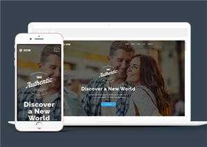 简洁产品商务展示动态响应式网页模板下载 - 淘金派资源网