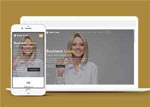 宽屏商业信贷服务公司响应式网站模板下载 - 淘金派资源网