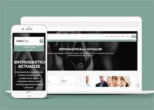 宽屏灰黑色多区块企业网站模板 - 淘金派资源网