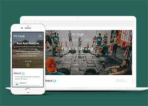 宽屏欧美健身运动网站模板下载 - 淘金派资源网