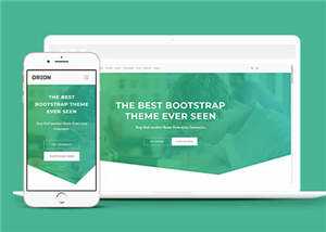 宽屏绿色产品信息展示响应式网站模板下载 - 淘金派资源网
