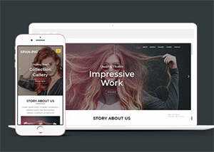 简洁彩妆色彩搭配培训网站模板 - 淘金派资源网