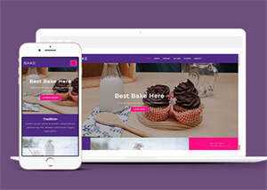 面包烘焙品牌加盟网站模板下载 - 淘金派资源网