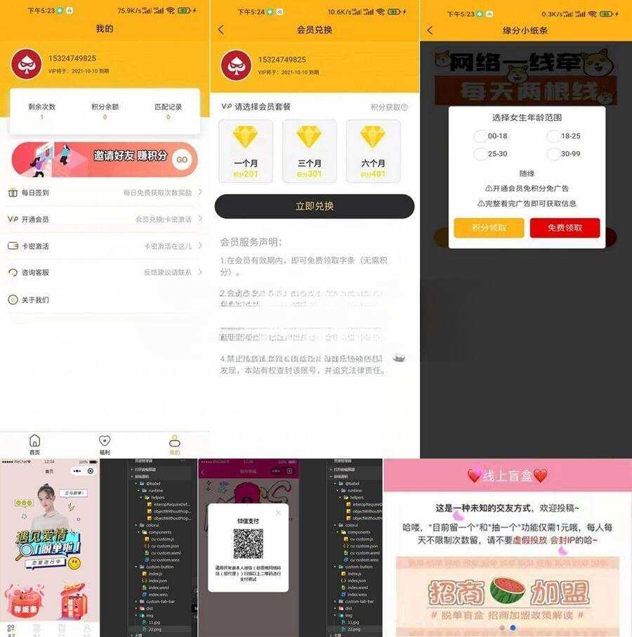 三套脱单盲盒/交友盲盒系统源码/公众号源码+小程序源码 - 淘金派资源网