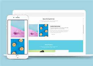 简约创意产品时尚展示响应式网页模板下载 - 淘金派资源网