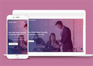 企业服务呼叫中心网站模板下载 - 淘金派资源网