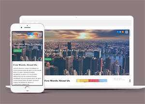 响应式宽屏外墙装修网站模板 - 淘金派资源网