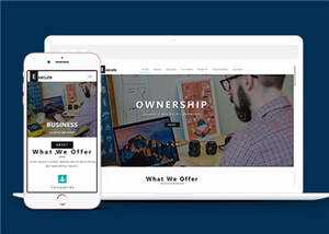 简洁企业服务执行动态HTML网页模板下载 - 淘金派资源网