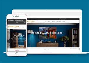 室内装修设计类网站静态模板 - 淘金派资源网