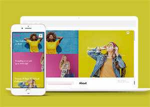 时尚服装展示类网站模板下载 - 淘金派资源网