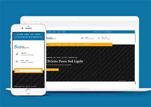 宽屏橙色手机应用设计网站模板 - 淘金派资源网