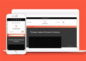 响应式橘红色企业公司网站模板 - 淘金派资源网