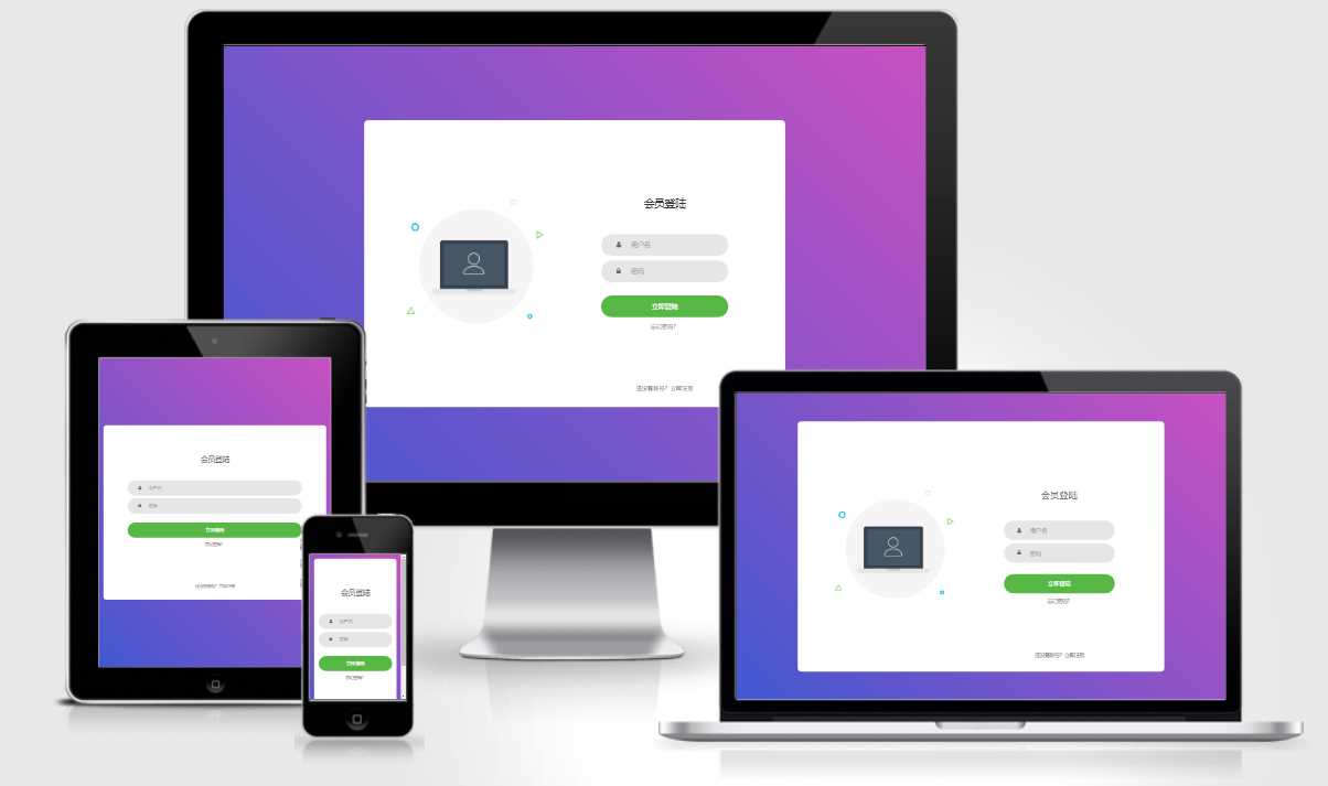 代刷网简洁美化用户登录模板 - 淘金派资源网