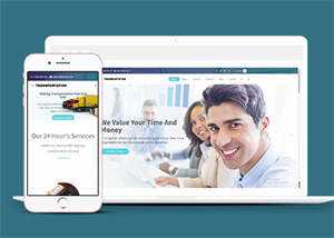 宽屏国际货运公司网站模板下载 - 淘金派资源网