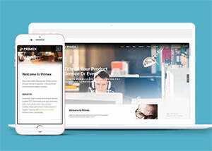 简洁企业产品介绍窄屏网站模板 - 淘金派资源网