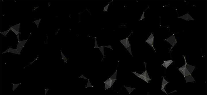 html5 canvas粒子组合三角形3D结构旋转动画特效 - 淘金派资源网