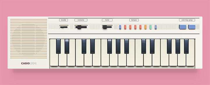 css3复古老式电子琴图形样式特效 - 淘金派资源网