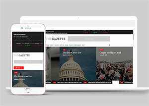 宽屏国际时政要闻网站模板下载 - 淘金派资源网