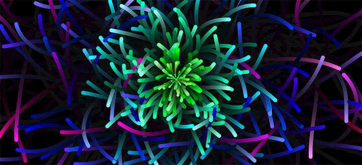 html5 canvas彩色海葵生长背景动画特效 - 淘金派资源网