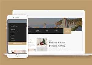 宽屏豪华酒店管理服务html模板下载 - 淘金派资源网