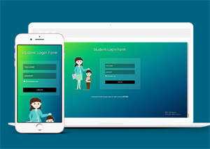 宽屏教育网站会员登录模板下载 - 淘金派资源网