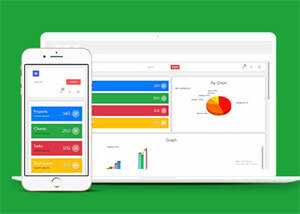 管理面板扁平响应式Web模板下载 - 淘金派资源网