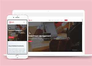 简洁投资管理公司网站模板下载 - 淘金派资源网