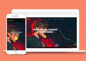 响应式音乐达人HTML5网站模板 - 淘金派资源网