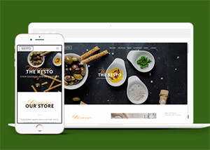 简洁西点面包烘培店网站模板下载 - 淘金派资源网