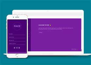 紫色全屏个人简历网页模板下载 - 淘金派资源网