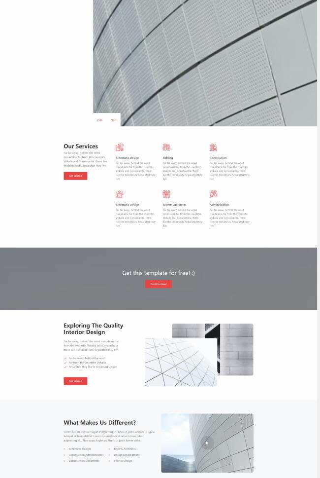 现代建筑公司宣传网站html模板 - 淘金派资源网