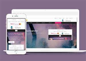 生日派对宣传类网站模板下载 - 淘金派资源网