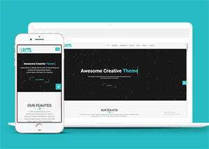 宽屏扁平化音乐公司网站模板 - 淘金派资源网