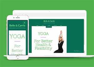 宽屏瑜伽训练工作室网站模板 - 淘金派资源网