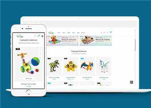简约儿童玩具商店html模板下载 - 淘金派资源网