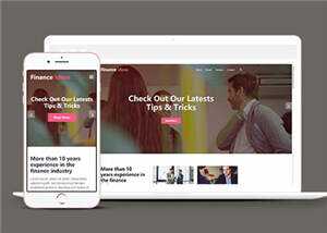 宽屏金融服务公司html模板下载 - 淘金派资源网