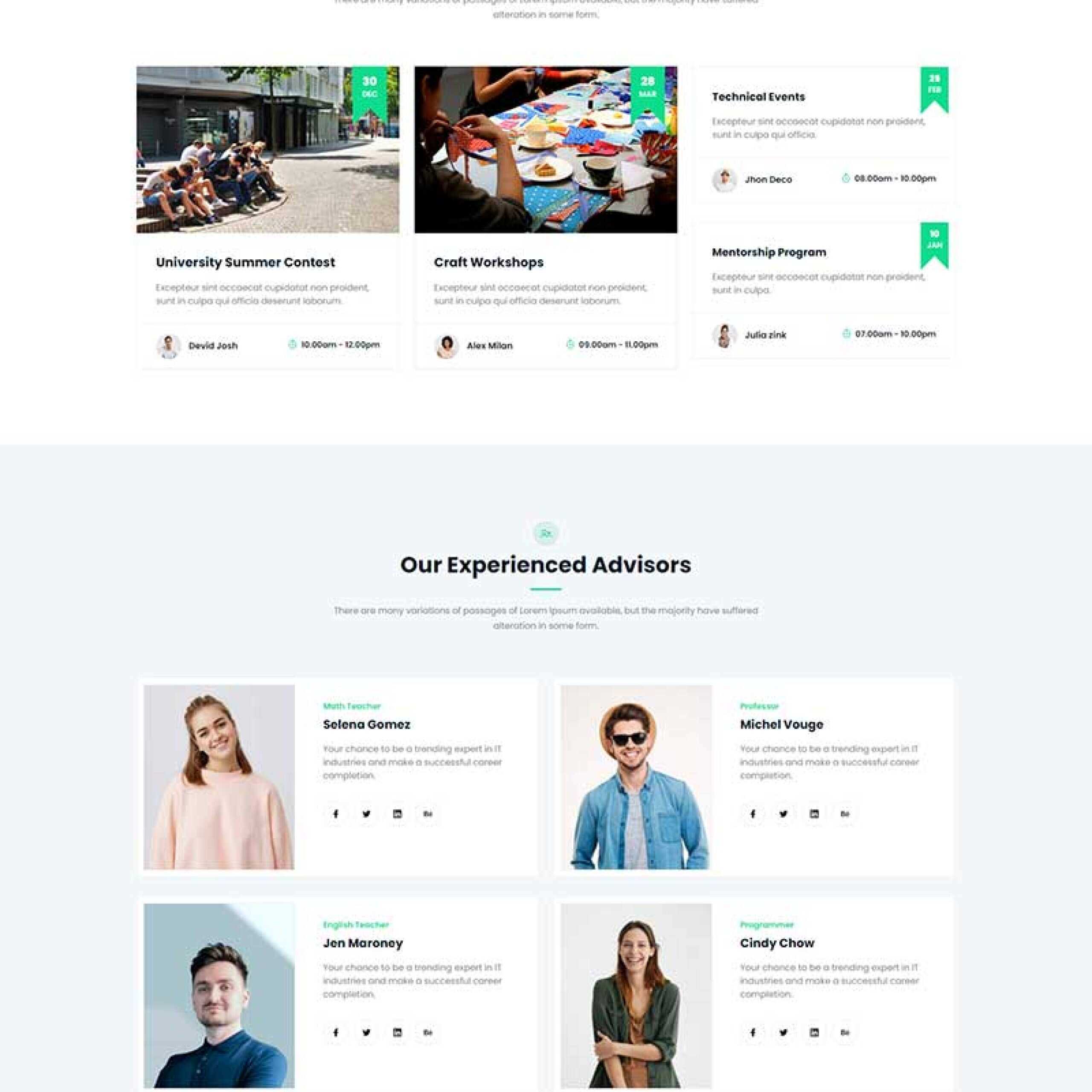 绿色响应式在线课程教育HTML5网站模板 - 淘金派资源网