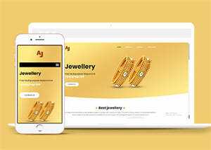 纯金黄金首饰企业网站模板下载 - 淘金派资源网