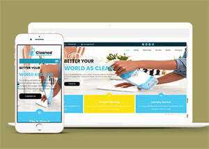 消毒液洁具企业响应式网站模板 - 淘金派资源网