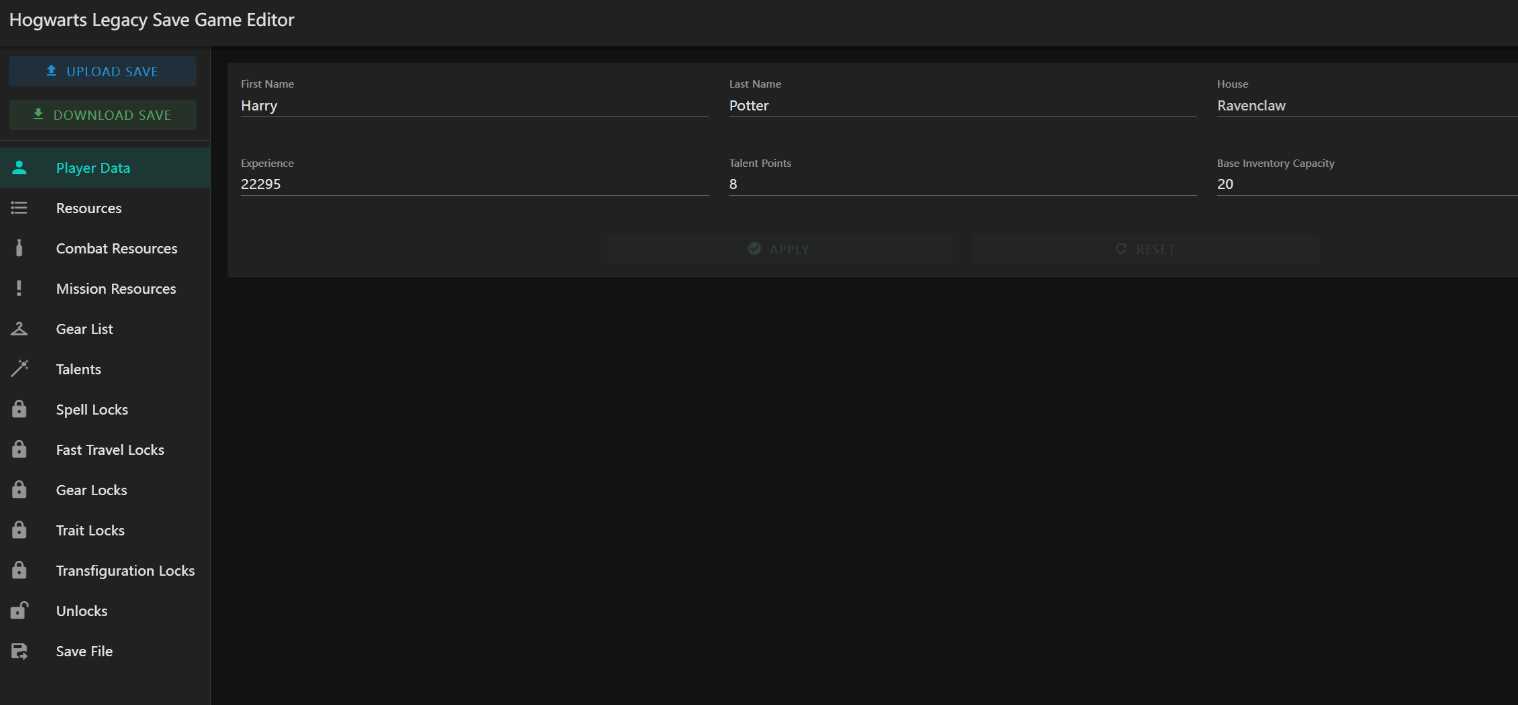霍格沃茨之遗游戏存档编辑器1.7.1 - 淘金派资源网