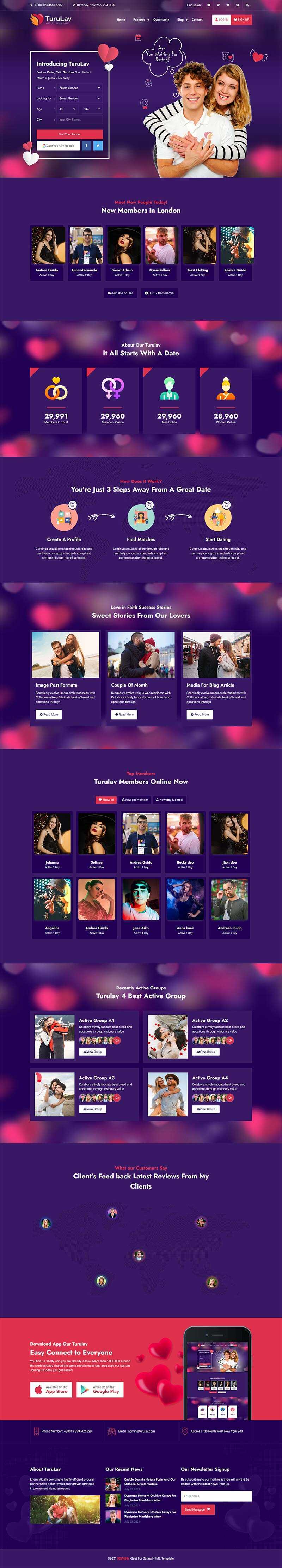 bootstrap交友社交平台响应式网站html模板 - 淘金派资源网