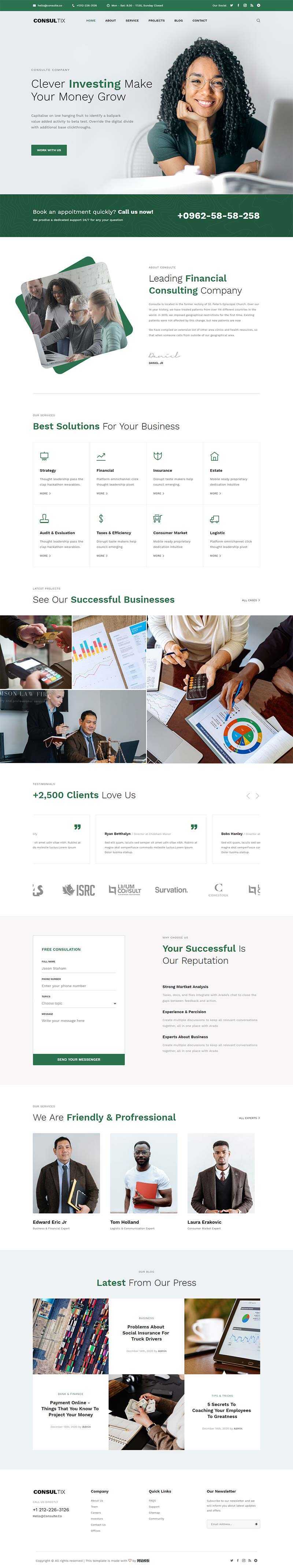 bootstrap创业项目投资公司html5网站模板 - 淘金派资源网