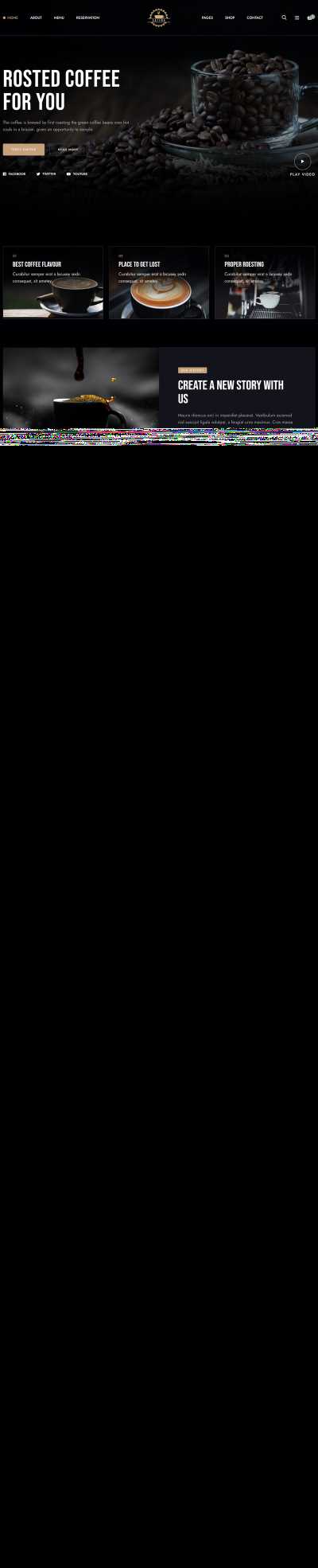 咖啡饮品类销售网站模板 - 淘金派资源网