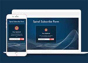 简洁线条背景邮件订阅网站模板 - 淘金派资源网