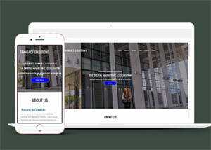 简洁数字营销类公司网站模板 - 淘金派资源网