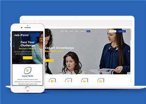 响应式公司职业管理服务HTML网页模板下载 - 淘金派资源网