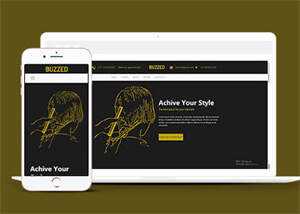 简洁发型设计培训学校网站模板 - 淘金派资源网